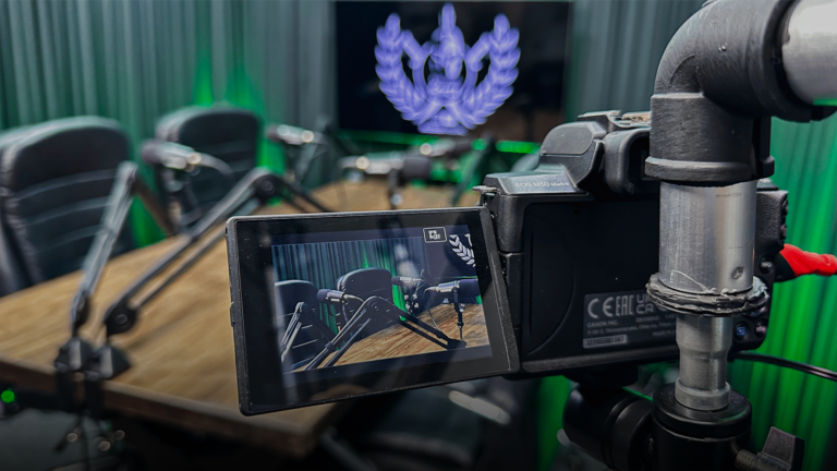 Sala de gravação em um estúdio no Rio de Janeiro