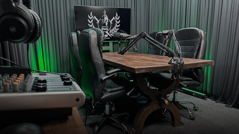 Sala de gravação em um estúdio